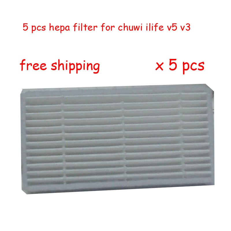 5 pcs hepa filter for chuwi ilife v5 v3 Robot Vacuum Cleaner chuwi Robotic Vacuum Cleaner for Home