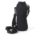 1pcs Outdoor Sports Water Bottle Pouch Backpack With Strap Black