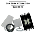 Double Displays GSM 900mhz 3G WCDMA 2100mhz Dual Band Phone Repeater Cell Phone Booster GSM 3G