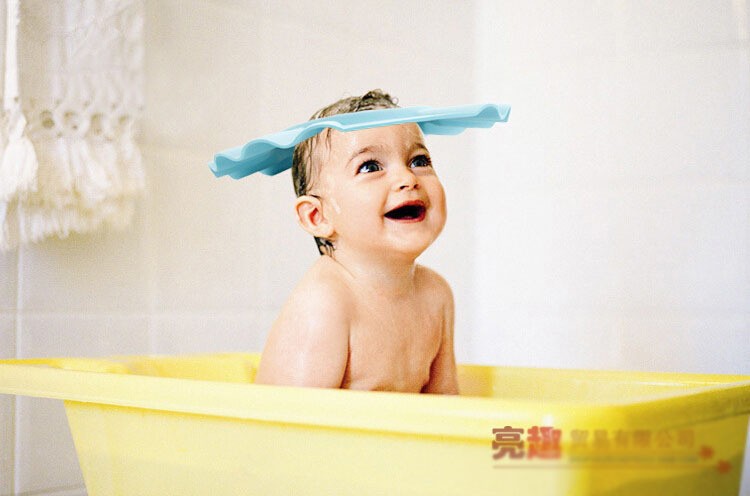 Free Shipping 2015 Safe Shampoo baby Shower Cap Bathing Bath Protect Soft Cap Hat For Baby Children Kids Gorro de ducha Tonsee (2)