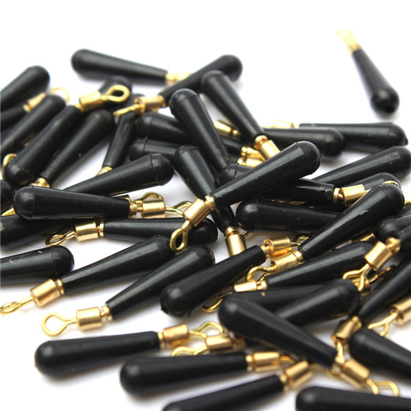 New Arrival 50pcs/lot Fishing Gear Block rotation drift fishing floats accessory bobber copper+ rubber tools