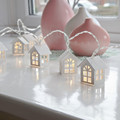 1 65M 10Leds Wooden House lattice String Light Indoor lantern garland house living room decorative String