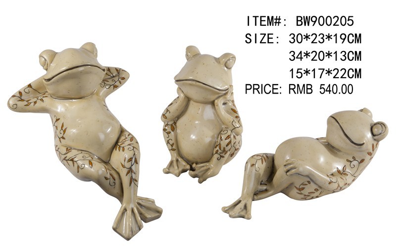 Entrance lucky frog three piece office den creative ornaments American pastoral style furnishings frog