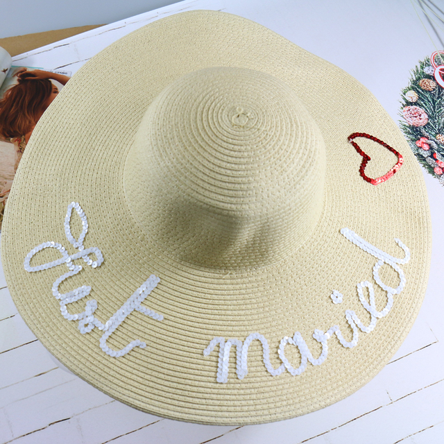 Été alphabet disquettes chapeaux de paille Casual vacances voyage à larges bords des chapeaux de soleil pliable chapeaux de plage