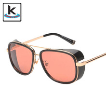 High Quality Brand Design Wen Steampunk Sunglasses Fashion Alloy Frame Glasses Vintage Sun Glasses UV400 Oculos Q360