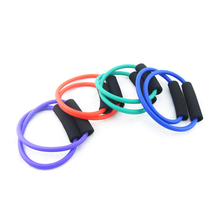 Rubber high quality foam 4 colors Yoga Exercise Resistance Band Stretch Fitness Tube Cable For Workout