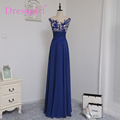 Dressgirl 2016 Cheap Bridesmaid Dresses Under 50 A line Cap Sleeves Royal Blue Chiffon Embroidery Wedding