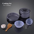 Brand Outdoor Camping Cooking set 1 2 people Ultralight Portable Combination Tableware Cookware Utensils Pot Bowl