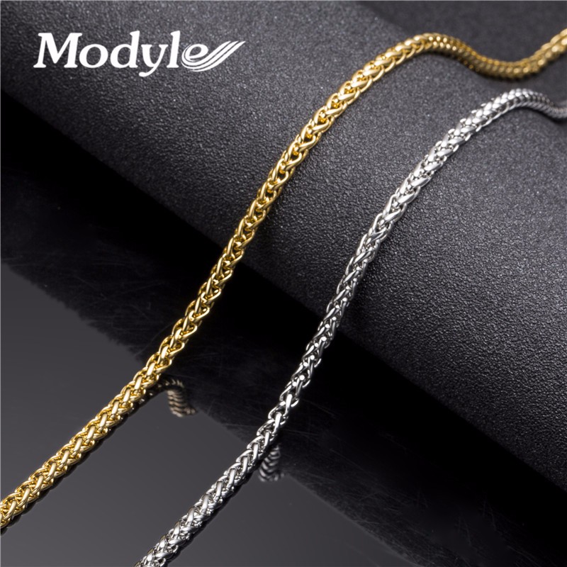 Modyle-2016-New-8-3mm-Men-Stainless-Steel-Chain-18K-Gold-Plated-Chain-Byzantine-Thick-Stainless