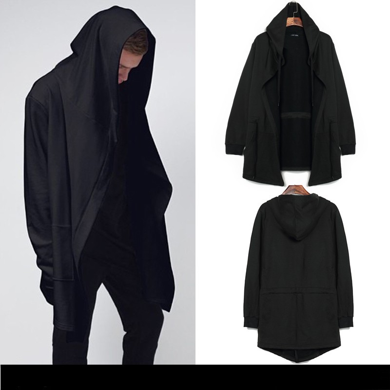 Original-design-spring-autumn-men-s-clothing-sweatshirt-hoodie-men-hood-cardigan-mantissas-black-cloak-outerwear