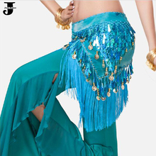 2015 New Belly Dance Hip Scarf Accessories Tassel&Gold COINS Indian Belt 9 Colors Waist Chain Bellydance Set DQ8007