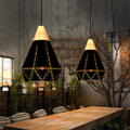 Retro line industry restaurant chandelier lamp single head incandescent creative personality bar Cafe American Iron Lighting