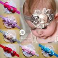 New Baby Kids Flower Lace Headbands Rose Floral Multi Color Western Fashion Princess Kids Hairwears