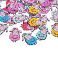 50PCs Sewing Accessories Buttons Sheep Randomly Mixed Printed Patterns Wooden Buttons for kid s Clothing