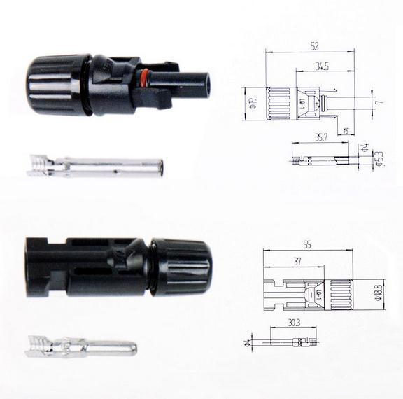 Купить 5 пар/много материал корпуса РРО mc4 солнечной разъем. TUV ...
