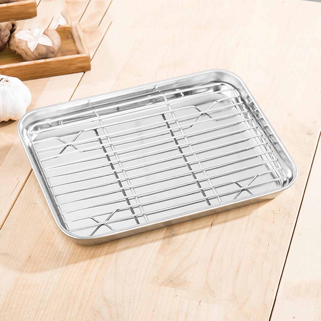 Stainless Steel Baking Tray & Removable Cooling Rack Set AliExpress
