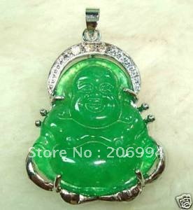 jade buddha pendant necklace chain 2pc genuine lot jewelry shipping christmas