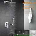 BAKALA Luxury 8 10 12 16 inch Stainless Steel Bathroom rain shower faucets head shower set