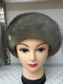 The leather imported mink bonnet