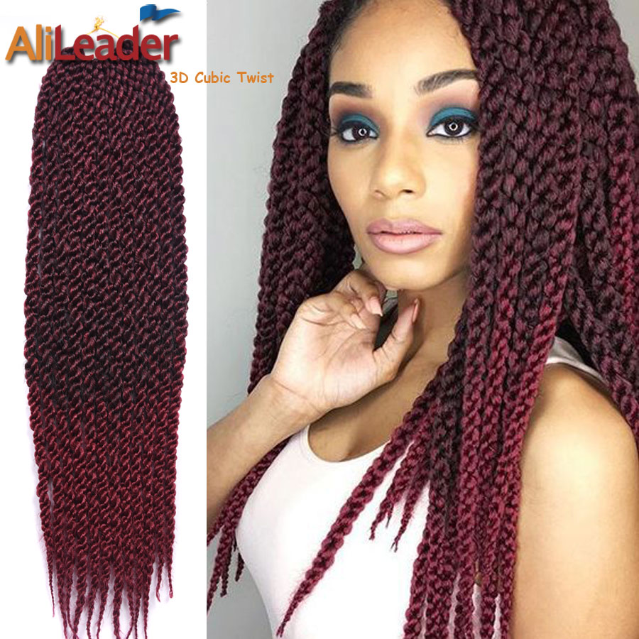 Newly 3D Cubic Crochet Braid Hair Senegalese Twist Hair Extensions 13 ...