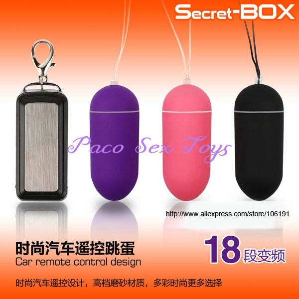 Retail-Free Shipping! Remote Jump Egg, 18 Speeds, Wireless Vibrating Egg, Exquisite Car Remote, Sex Toys, Bullet Vibrator