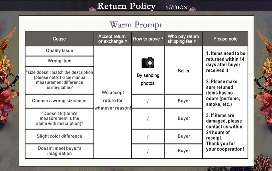  Return Policy 