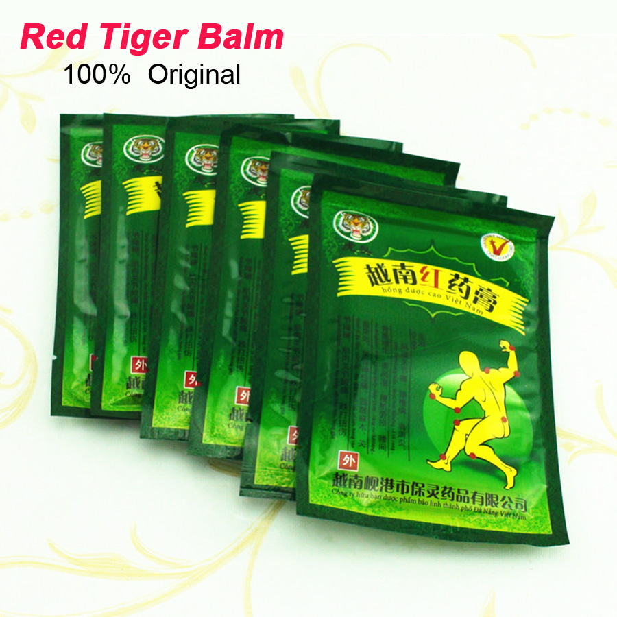 Image of 8 Pcs Vietnam Red Tiger Balm White Rthritis Strain Massage Relaxation Capsicum Rheumatism Plaster Joint Pain Killer Patch C075