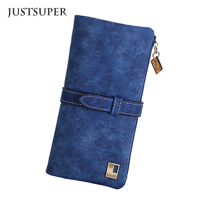 Image of 2016 New Fashion Women Wallet Matte Leather 7 Colors Clutch Wallets Ladies Long Clutches Two Fold Coin Purse Card & ID Holder