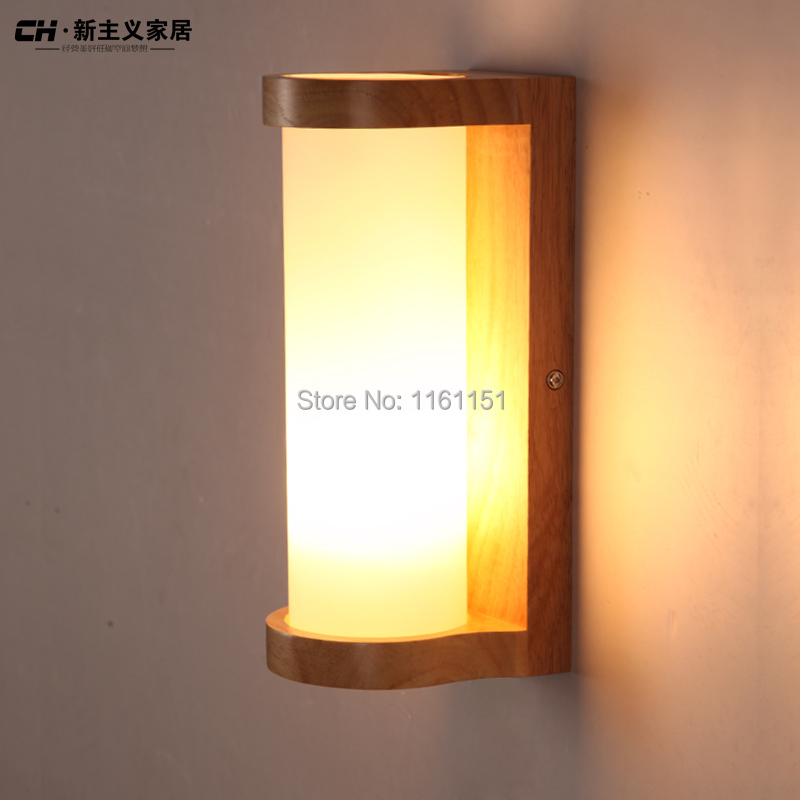Free shipping American vintage balcony outdoor wall lamp personalized wood wall lamp-inWall ...