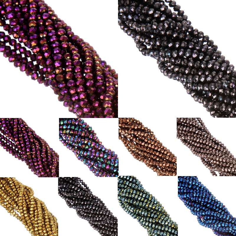 Image of 5A+ 4MM 145 piece/lot Round Ball Faceted Glass Crystal Beads for DIY Jewelry Making Free Shipping Wholesale
