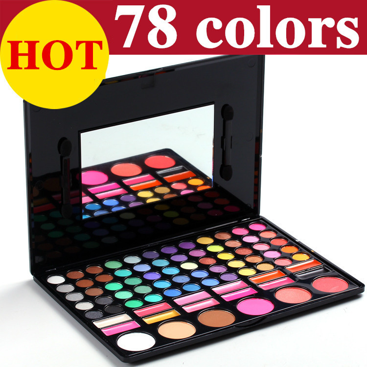 78 Color New Hot Sale eyeshadow palette cosmetics eye shadow brushes Makeup palette paleta de maquiagem