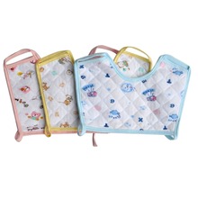 1pc Wholesale infant baby cotton TPU waterproof pocket bibs to stand falling rice slobber and food bibs tie on baby’s hand