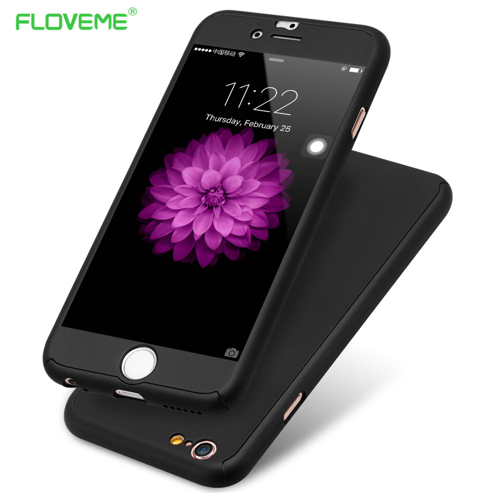 Image of Floveme i6 /6S /Plus 360 Degree Full Coverage Case for Apple iPhone 6 /6S /Plus Hard PC Front Clear Screen Film Protective Cover