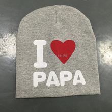 Free shipping new autumn knitted cotton beanie hat for toddler baby kids girl boy I LOVE