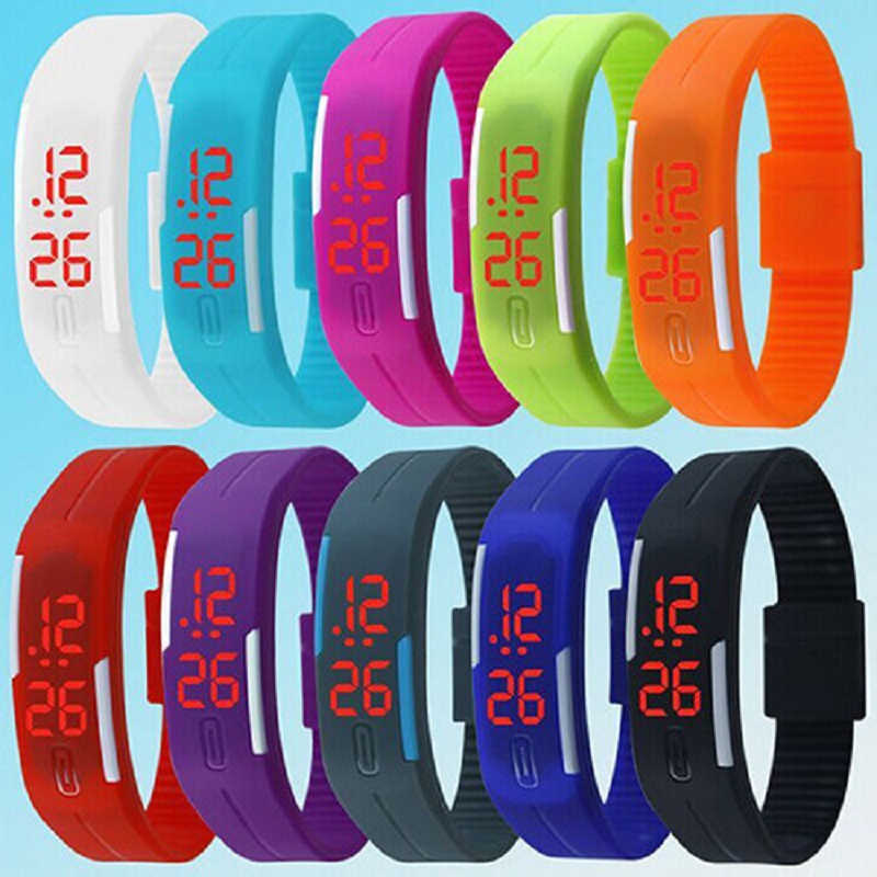 Image of 2015 Red LED Sports Wrist Watch Silicone Touch Digital Display Bracelet Watch for Men/Women 5ISX