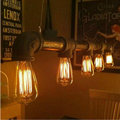 Vintage Pendant Lights Metal Iron Water Pipe Lamp Steampunk Lamps E27 Bulbs Pendant Lamp Warehouse Bar