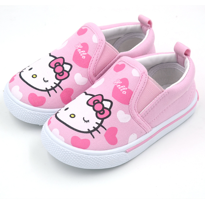Girls Shoes 2014 New Spring Brand Canvas Shoes For Toddler Girls Hello Kitty Carton Child Kids