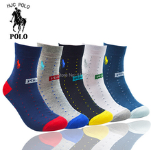 5 pairs POLO men socks high quality new Mens Style Business Sport Crew Comfotable 100% Cotton Socks best gift