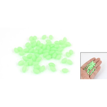 Shopping Time 4mm x 6mm Soft Plastic Luminous Oval Shaped Beads Fishing Lures 60Pcs