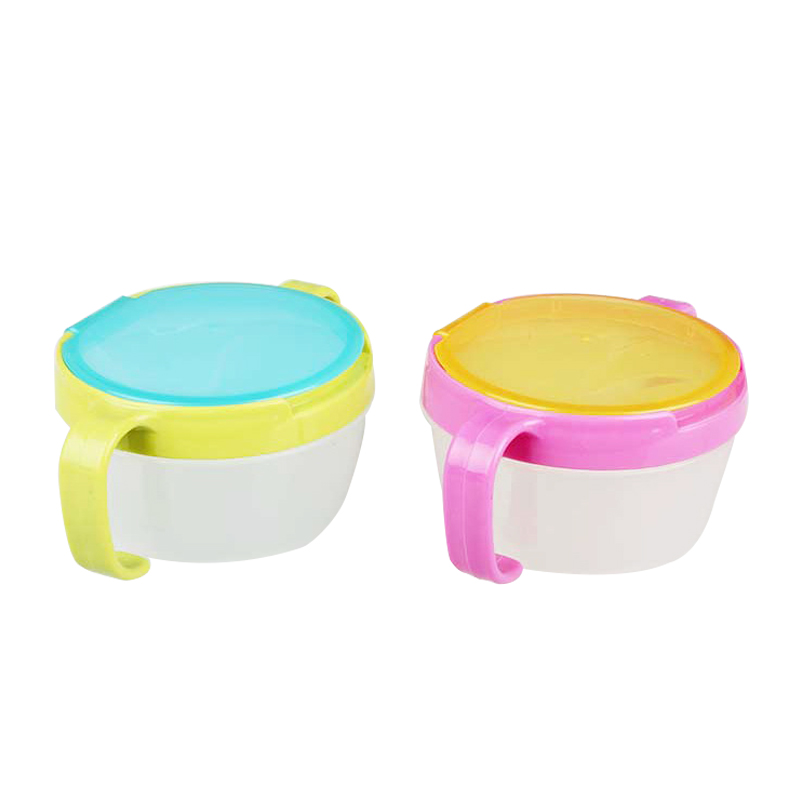 Solid Anti spill Design Baby Double Handle Pot Snack Cup Baby Girls Boys Safty Dishes Biscuit