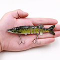 12 5cm19 5g Fishing Lures Lifelike Multijointed 9 segement Pike Swim bait Hard Baits Crank bait