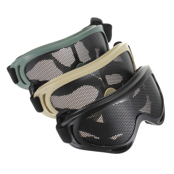 High Quality Outdoors Hunting Airsoft Net Tactical Shock Resistance Eyes Protecting Outdoor Sports Metal Mesh Glasses