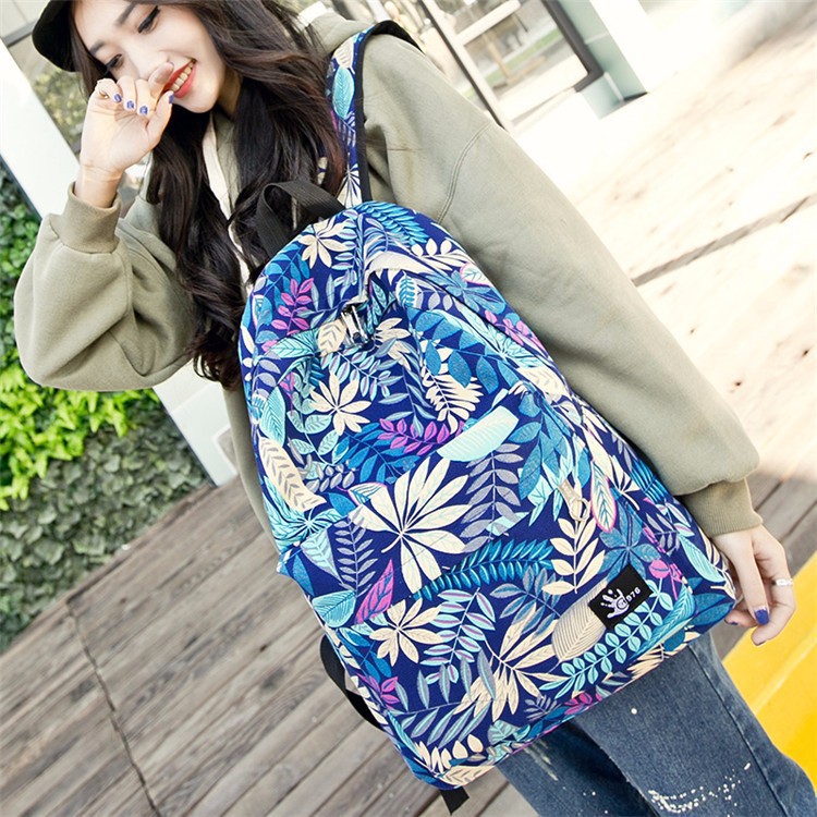 2015 New Fashion Maple leaf School bag Casual Backpack Women Bag for Girls canvas Backpack (3)