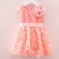 EMS DHL Free Shipping toddler s Little Girl s Rostte dress Flower princess party dress 5pcs