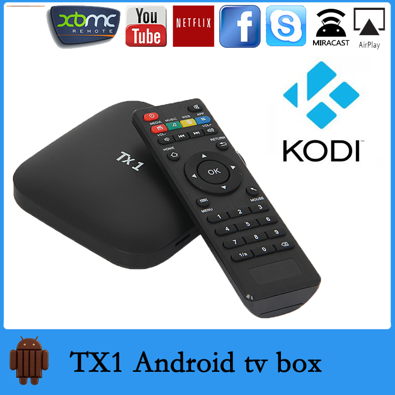 2016 NEW Cheap TX1 Smart Android TV Box Amlogic S805 Quad Core Android 4.4 1G+8G HDMI H.265 WIFI Media Player SET UP TV BOX