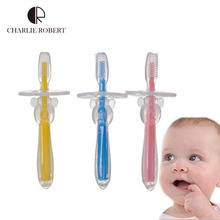 1Pc Baby Toothbrush Kids Silicone Toothbrush Baby Care Brush For Clear Massage Safe Dental Care Infant Training Pinceis HK787