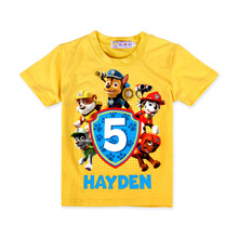 Boys fashion tshirts top wear casual sportswear comfortable clothes boy summer wear short sleeved T-shirt dress coat patrol dog