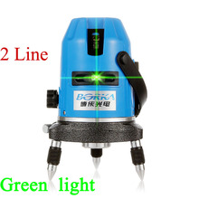 Envío gratis Borka láser verde exterior 2 línea 1V1H red cross line autonivelante 360 línea de rotary láser cinta métrica piso nivel láser