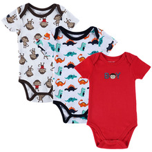 Baby Bodysuits 3PCS 100 Cotton Body Bebes Short Sleeve Infant Clothing Similar Carters Jumpsuit Printed Baby