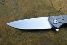 Shirogorov 95 tactical pocket knife Russian top folding Knife Satin finished blade ball bearing washer Ti